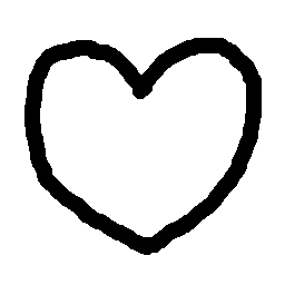 a scribbly heart outline