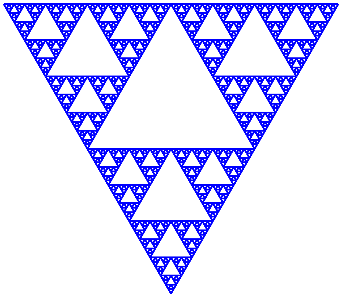 Sierpinski triangle iteration 6