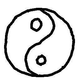thresholded yin-yang symbol